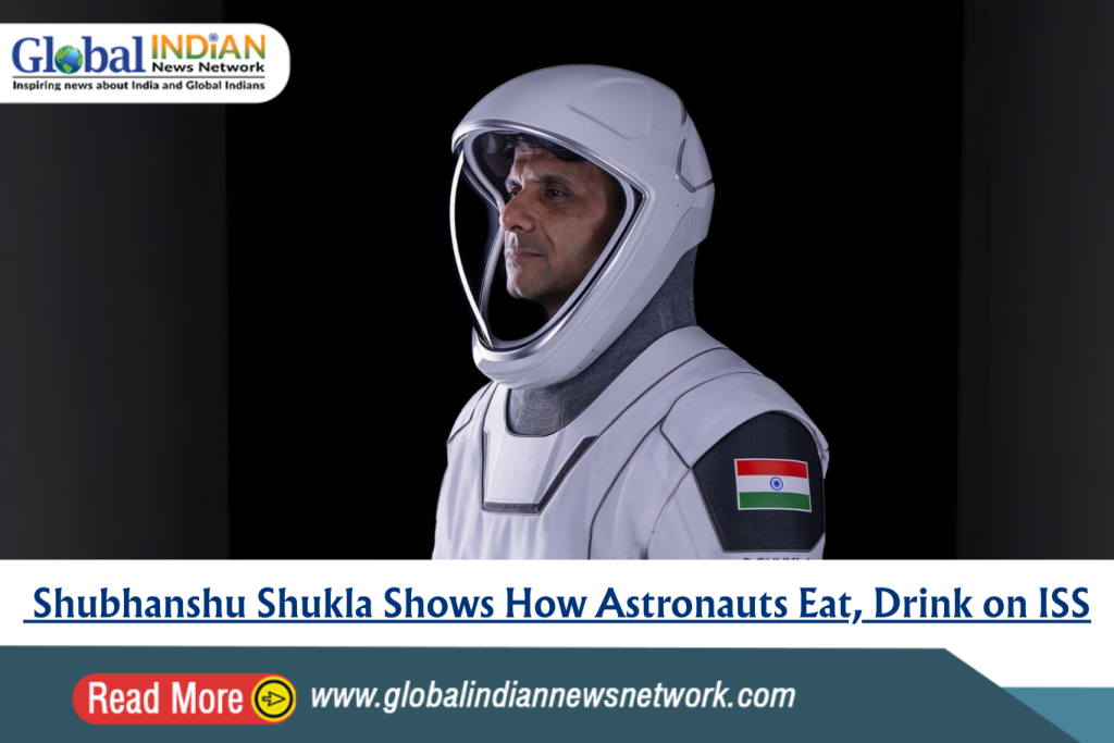 Shubhanshu Shukla Shows How Astronauts Eat, Drink on ISS Shubhanshu Shukla Shows How Astronauts Eat, Drink on ISS