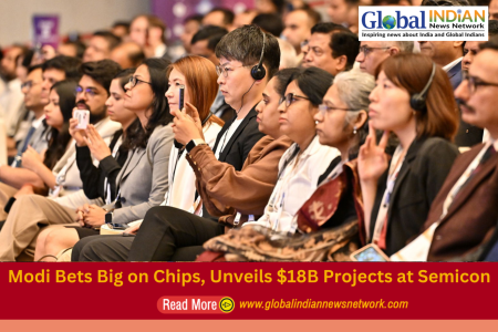 Modi Bets Big on Chips, Unveils $18B Projects at Semicon Modi Bets Big on Chips, Unveils $18B Projects at Semicon