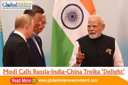 Modi Calls Russia-India-China Troika ‘Delight’