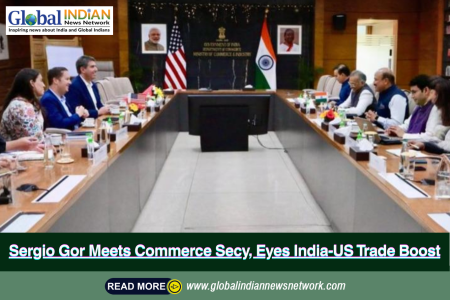 Sergio Gor Meets Commerce Secy, Eyes India-US Trade Boost Sergio Gor Meets Commerce Secy, Eyes India-US Trade Boost