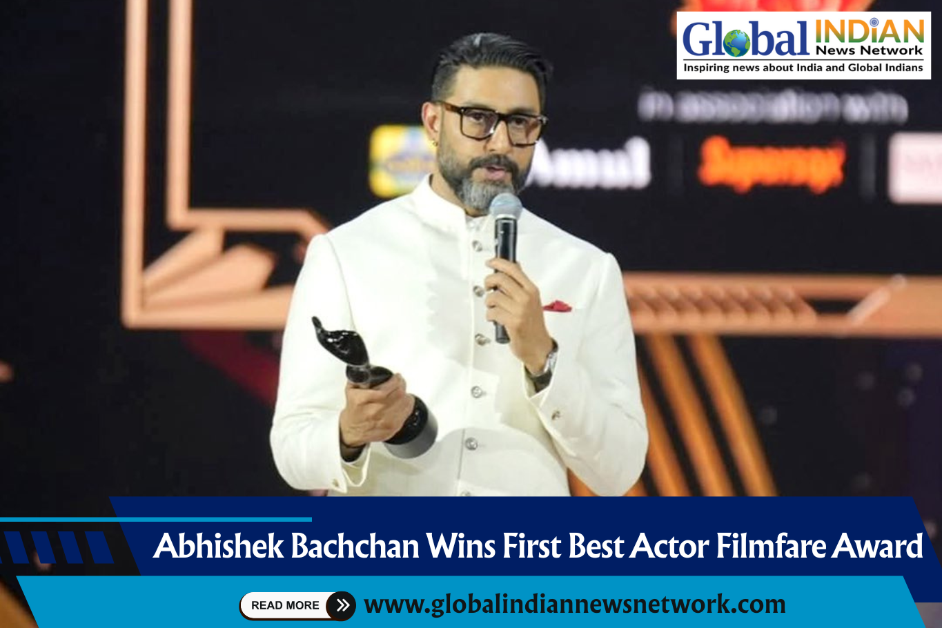  Abhishek Bachchan Wins First Best Actor Filmfare Award 
