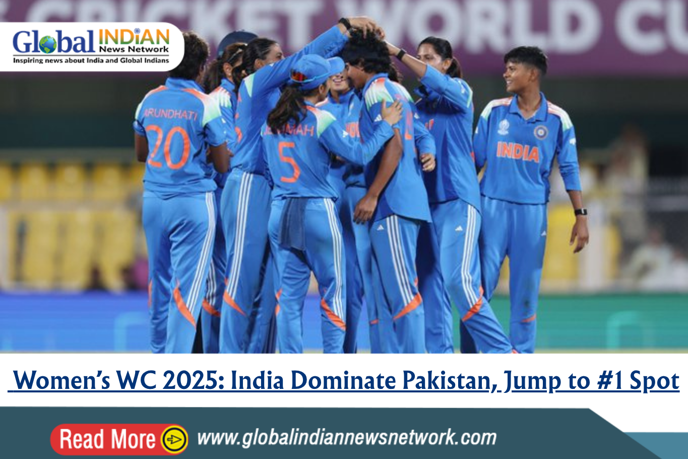  Women’s WC 2025: India Dominate Pakistan, Jump to #1 Spot