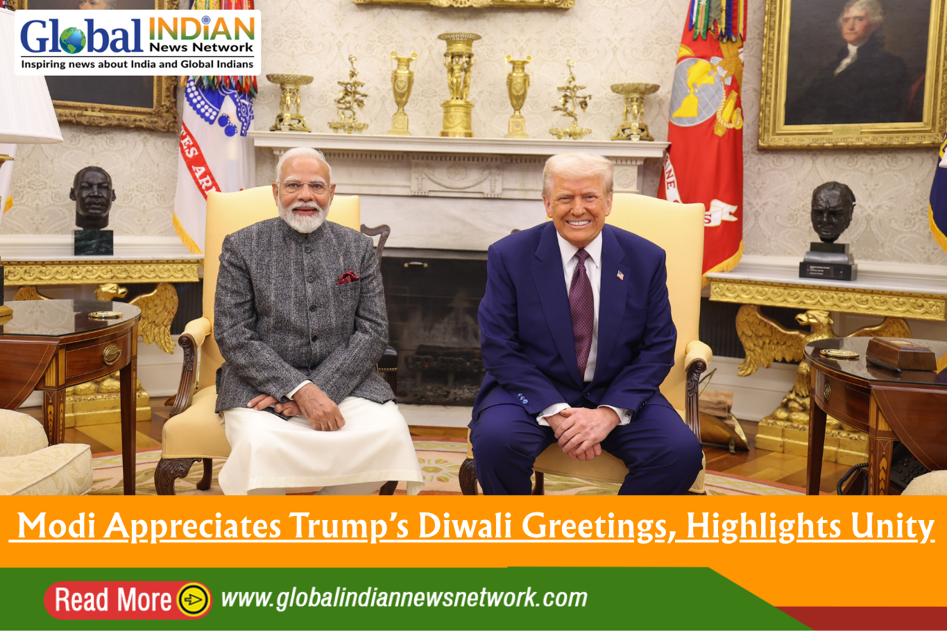  Modi Appreciates Trump’s Diwali Greetings, Highlights Unity