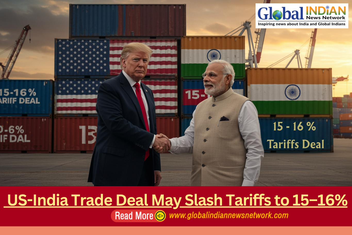  US-India Trade Deal May Slash Tariffs to 15–16%