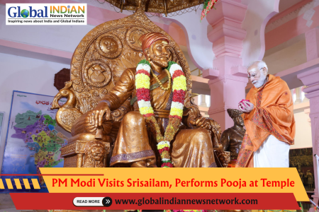 PM Modi Visits Srisailam, Performs Pooja at Temple