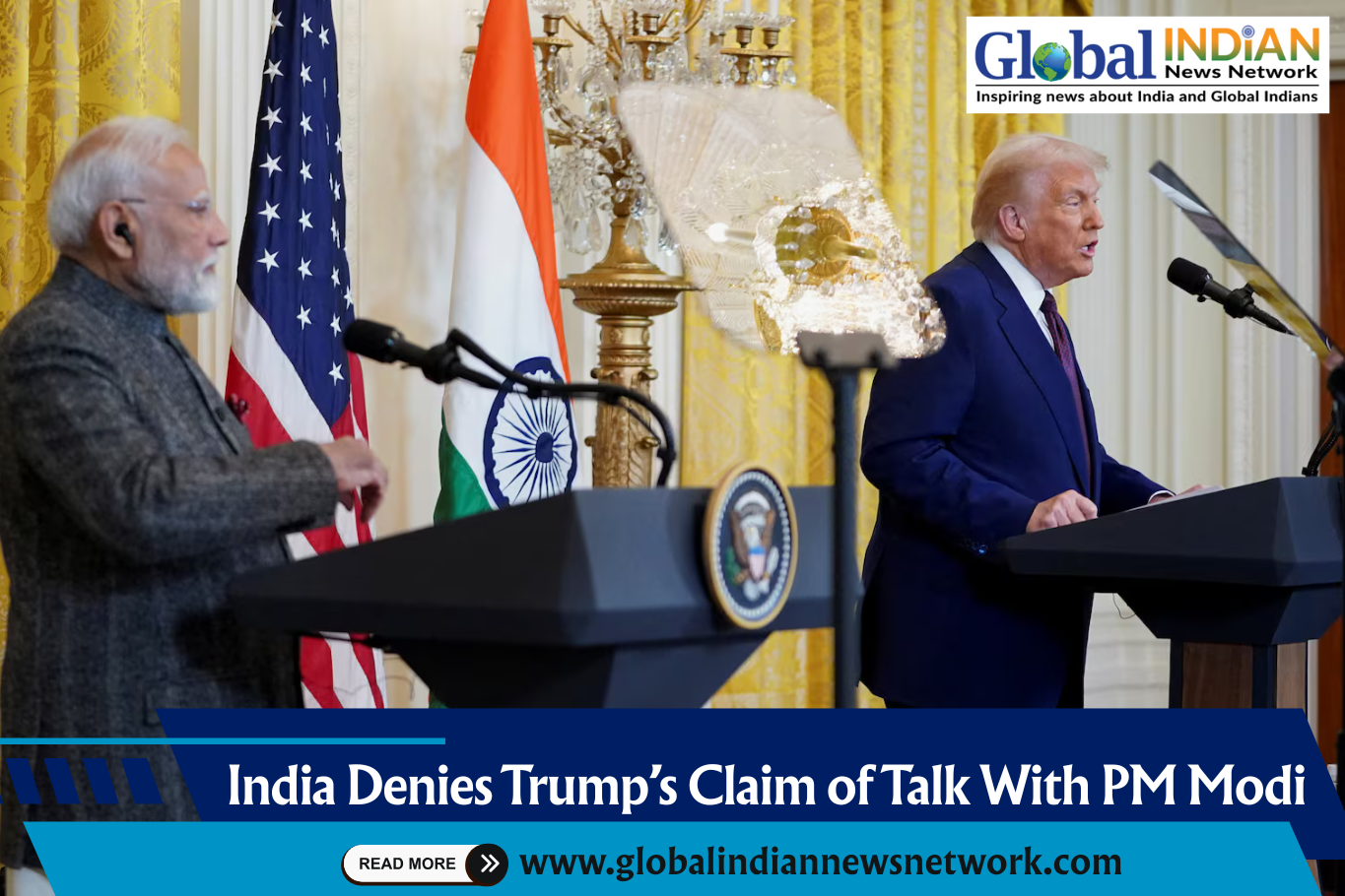  India Denies Trump’s Claim of Talk With PM Modi 