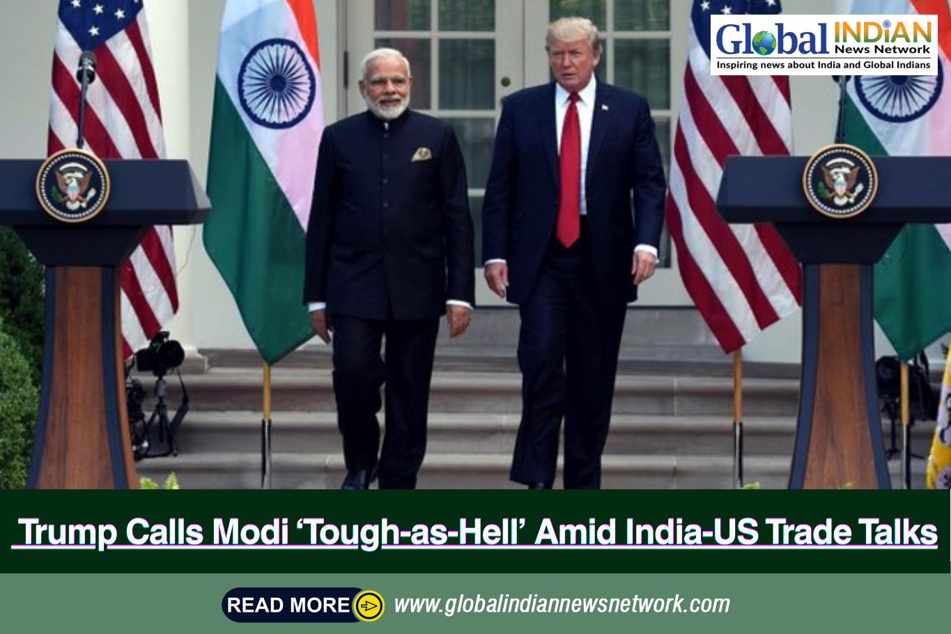  Trump Calls Modi ‘Tough-as-Hell’ Amid India-US Trade Talks