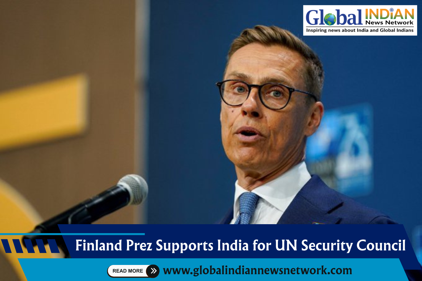  Finland Prez Supports India for UN Security Council
