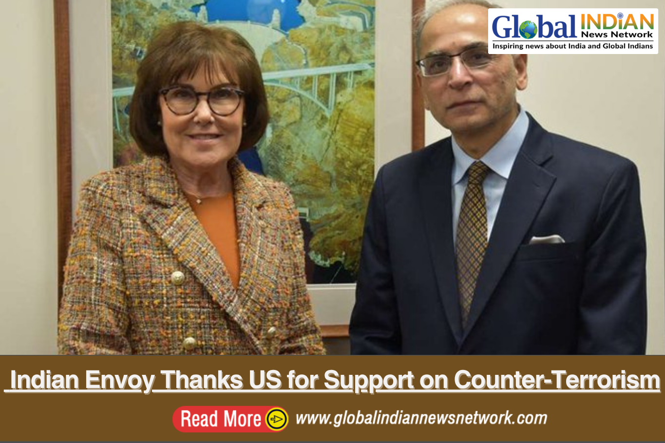  Indian Envoy Thanks US for Support on Counter-Terrorism