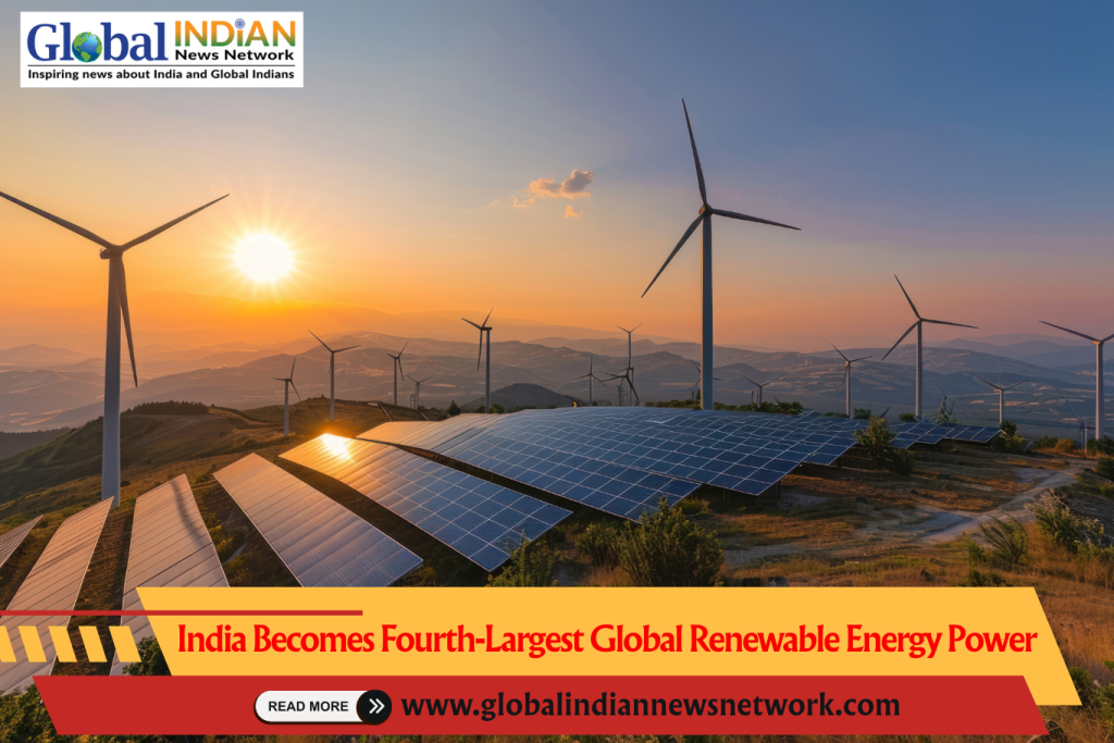 India Becomes Fourth-Largest Global Renewable Energy Power