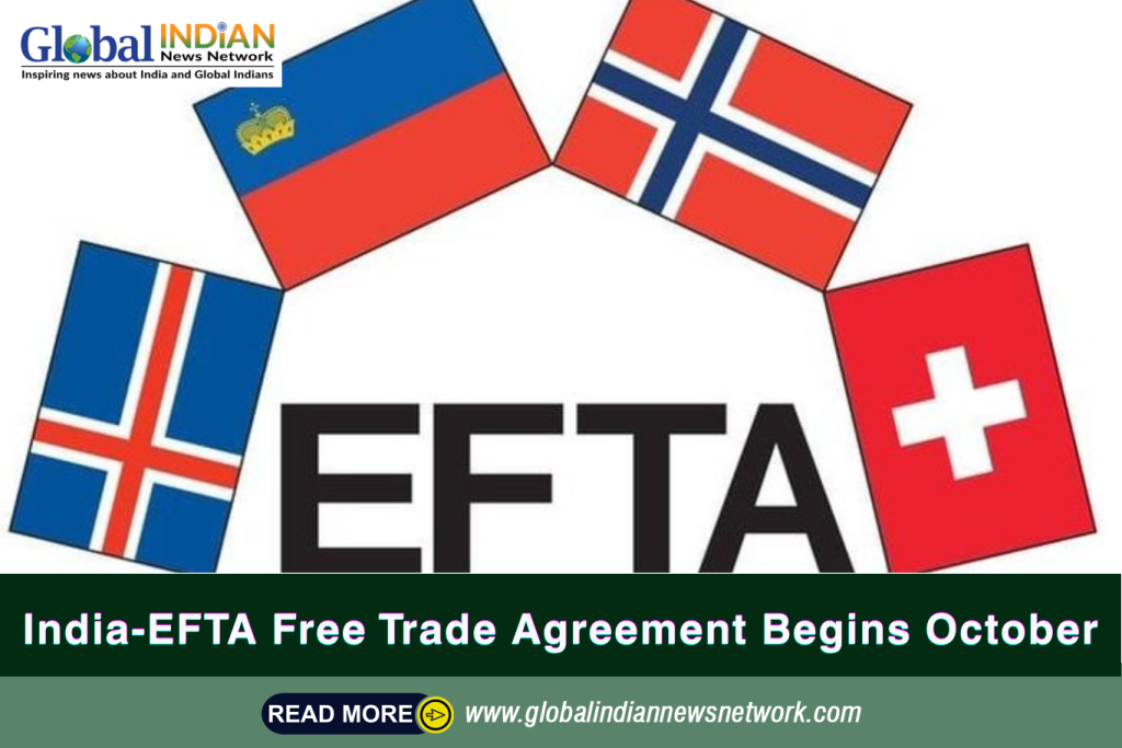 India-EFTA Free Trade Agreement Begins October
