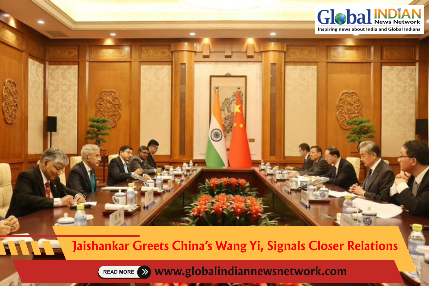  Jaishankar Greets China’s Wang Yi, Signals Closer Relations
