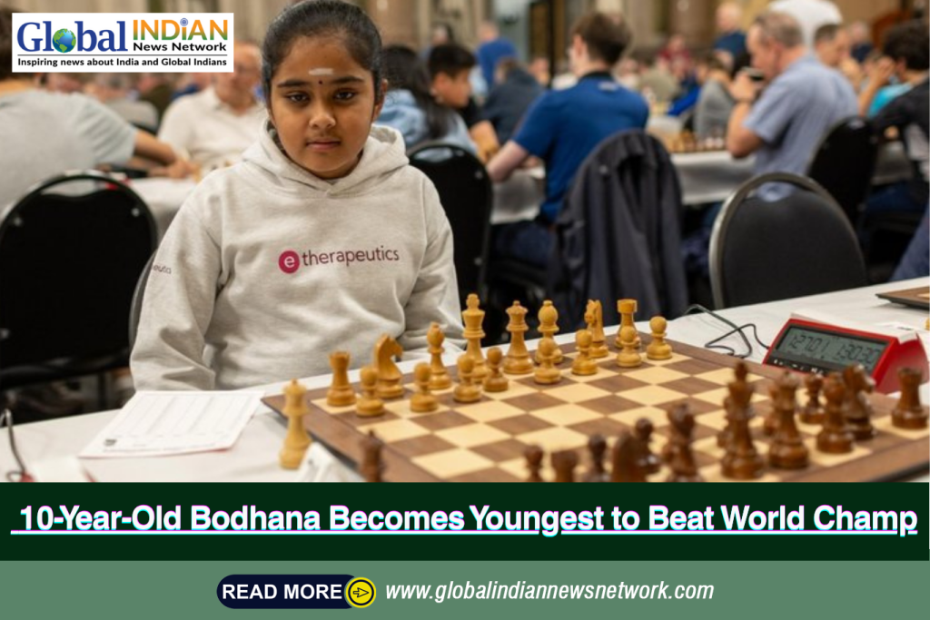 10-Year-Old Bodhana Becomes Youngest to Beat World Champ