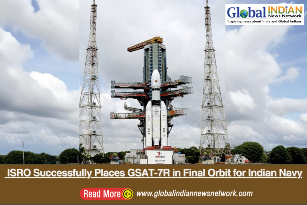 ISRO Successfully Places GSAT-7R in Final Orbit for Indian Navy