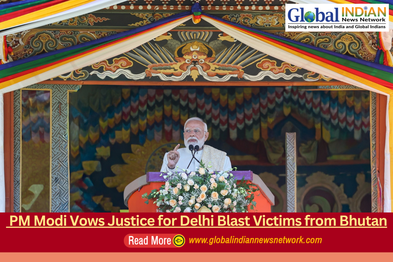  PM Modi Vows Justice for Delhi Blast Victims from Bhutan