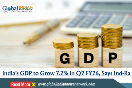 India’s GDP to Grow 7.2% in Q2 FY26, Says Ind-Ra