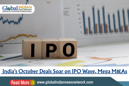 India’s October Deals Soar on IPO Wave, Mega M&As