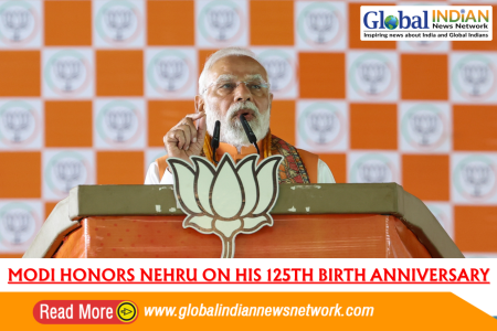 Modi Honors Nehru On His 125th Birth Anniversary