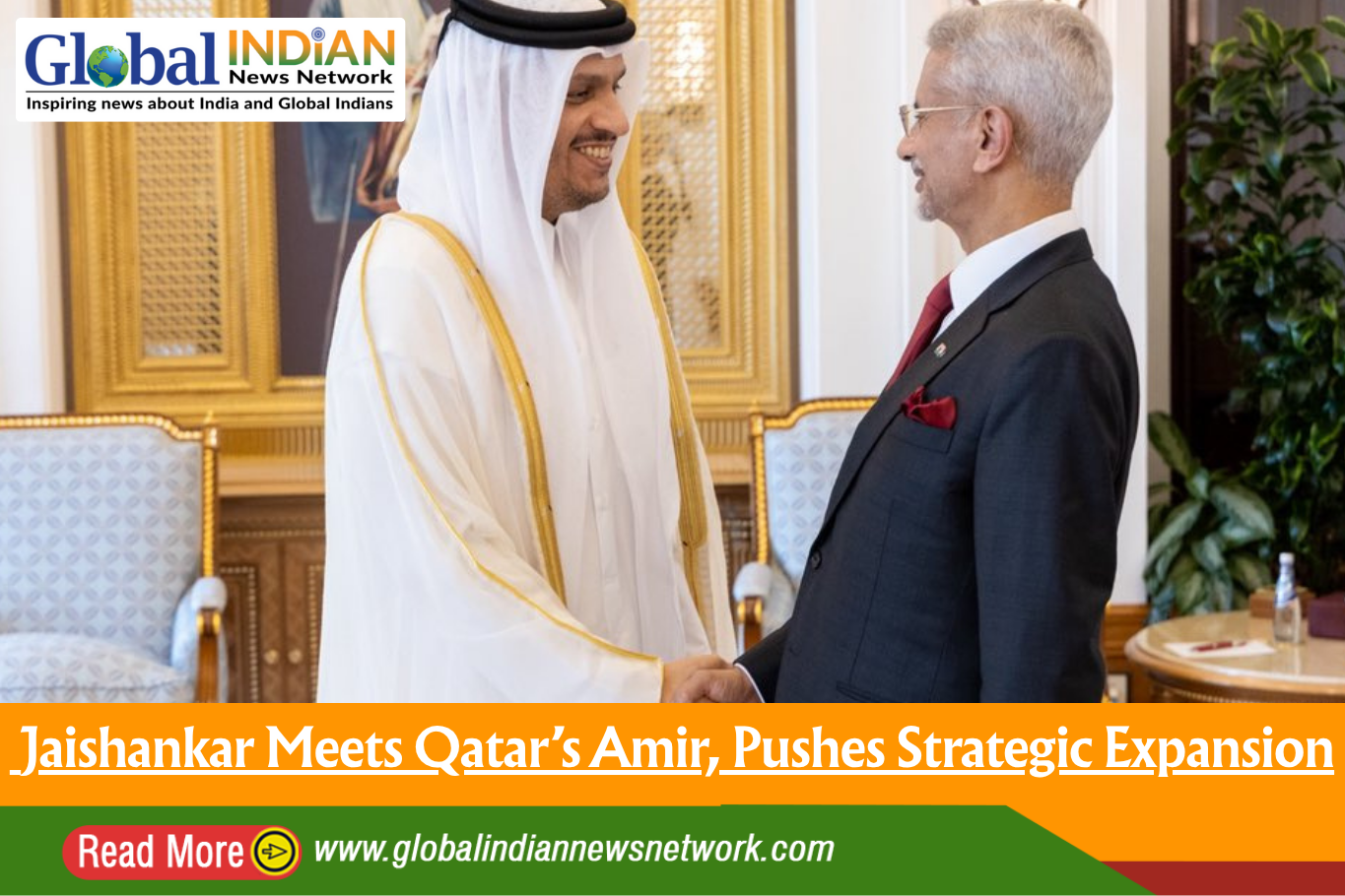  Jaishankar Meets Qatar’s Amir, Pushes Strategic Expansion