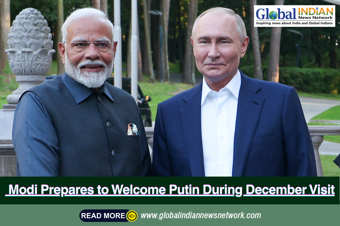  Modi Prepares to Welcome Putin During December Visit