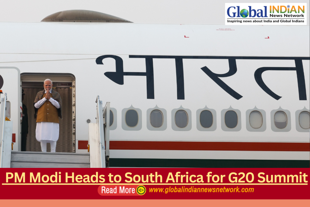 PM Modi Heads to South Africa for G20 Summit