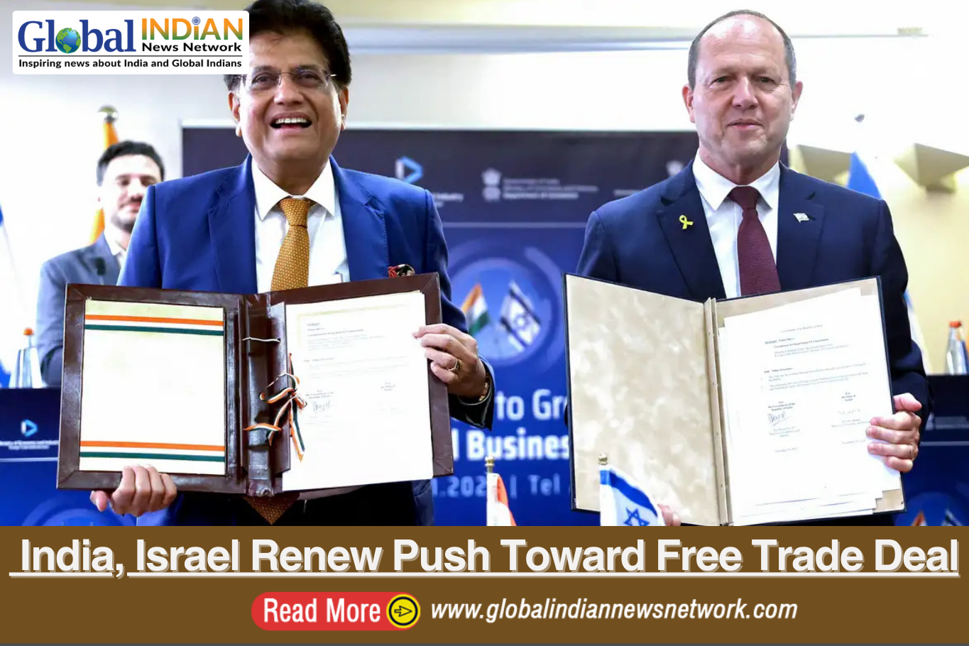  India, Israel Renew Push Toward Free Trade Deal