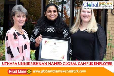 Uthara Unnikrishnan Named Global Campus Employee