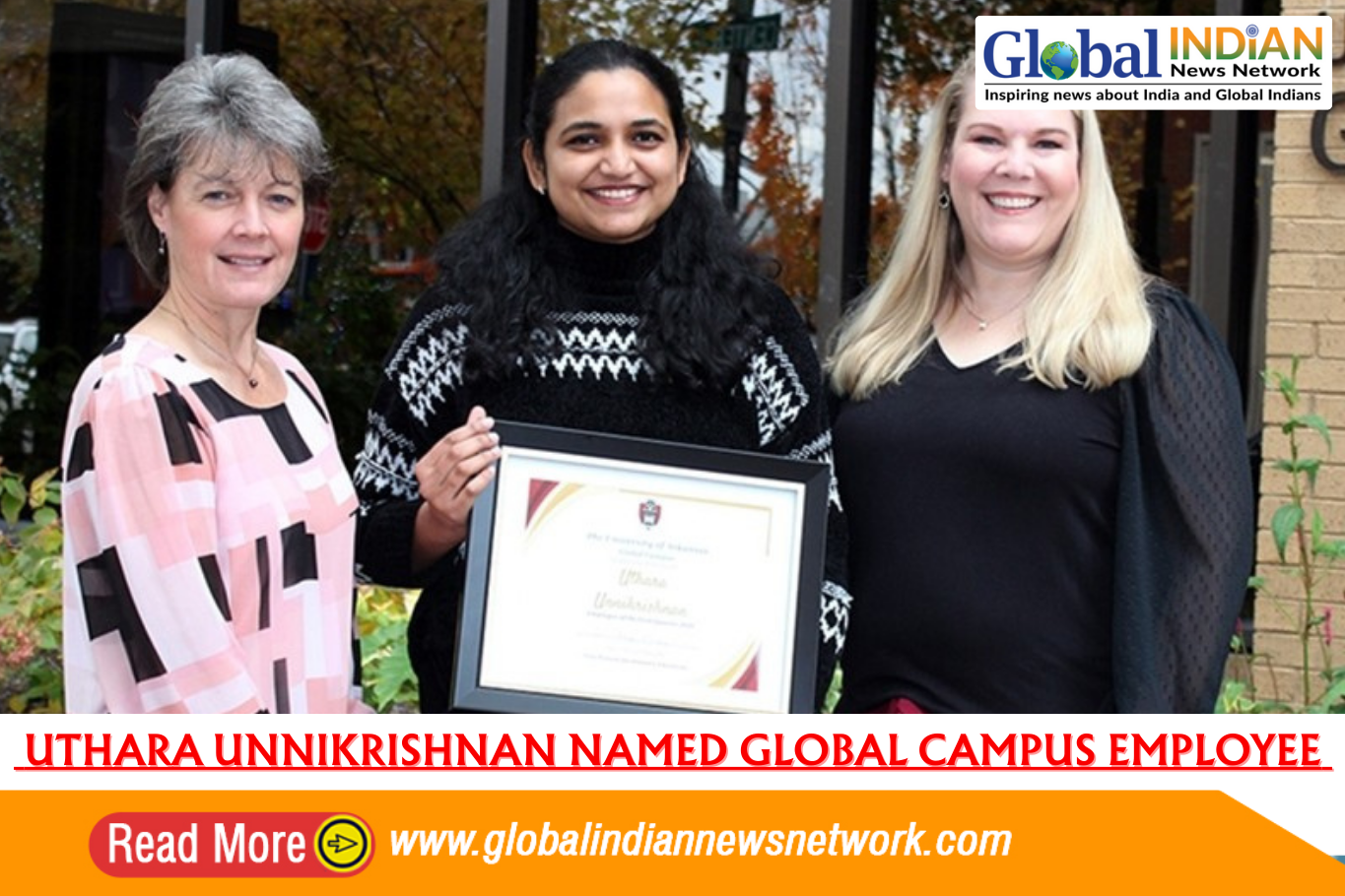  Uthara Unnikrishnan Named Global Campus Employee 