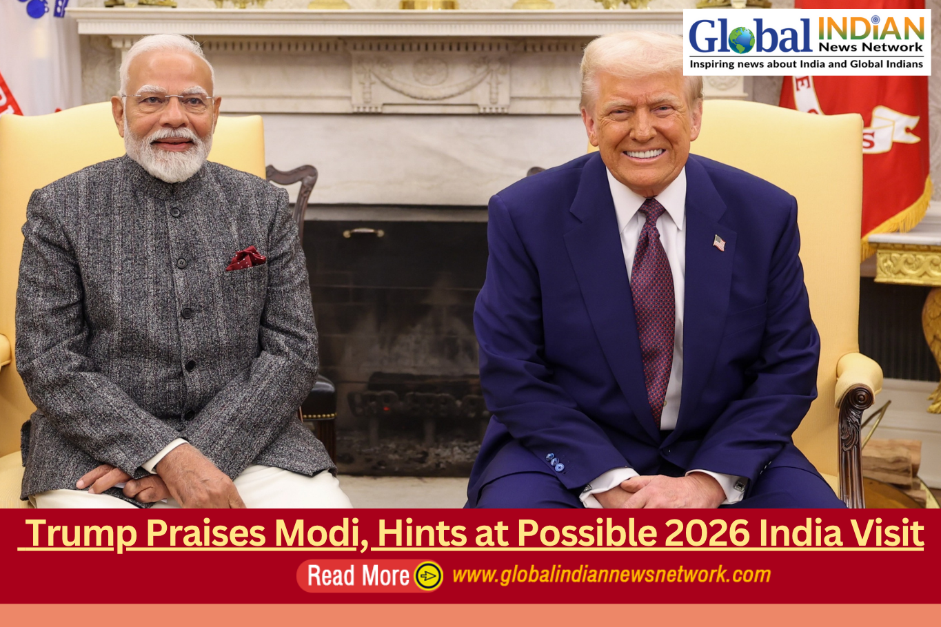  Trump Praises Modi, Hints at Possible 2026 India Visit