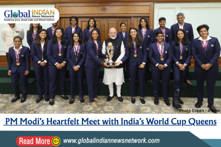 PM Modi’s Heartfelt Meet with India’s World Cup Queens