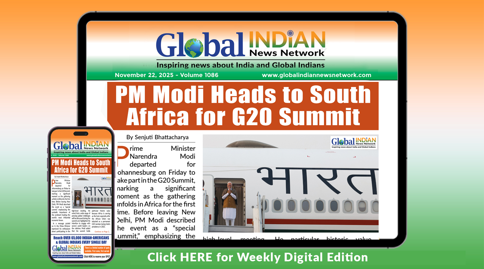 PM Modi Heads to South Africa for G20 Summit & Weekly Summary of Global Indians
