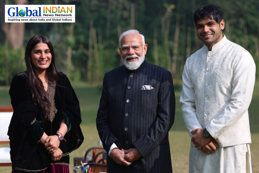 PM Modi Meets Olympic Gold Medallist Neeraj Chopra