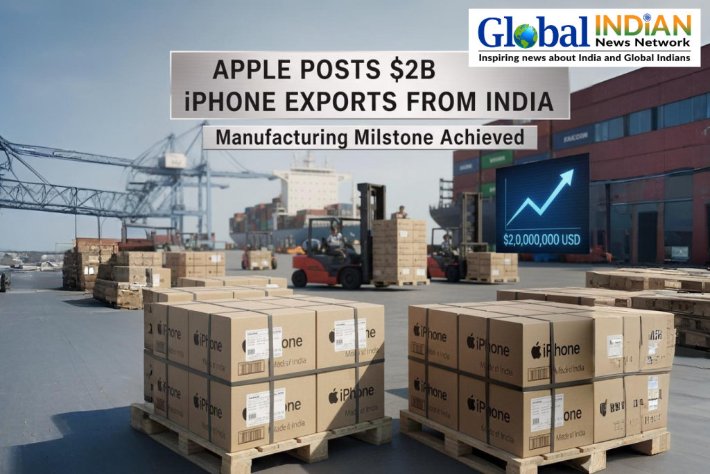 Apple posts $2B iPhone exports from India