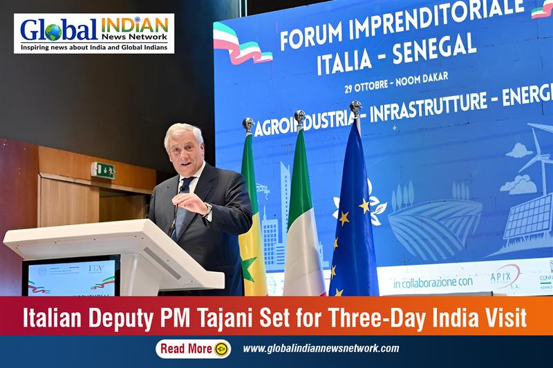 Italian Deputy PM Tajani Set for Three-Day India Visit Italian Deputy PM Tajani Set for Three-Day India Visit