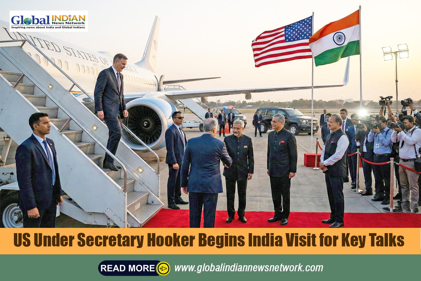 US Under Secretary Hooker Begins India Visit for Key Talks 