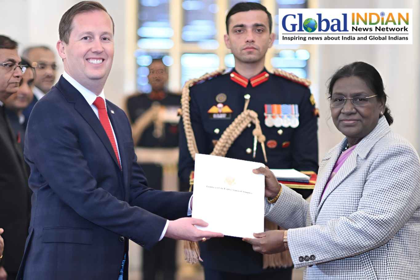 Sergio Gor presents credentials to President Murmu