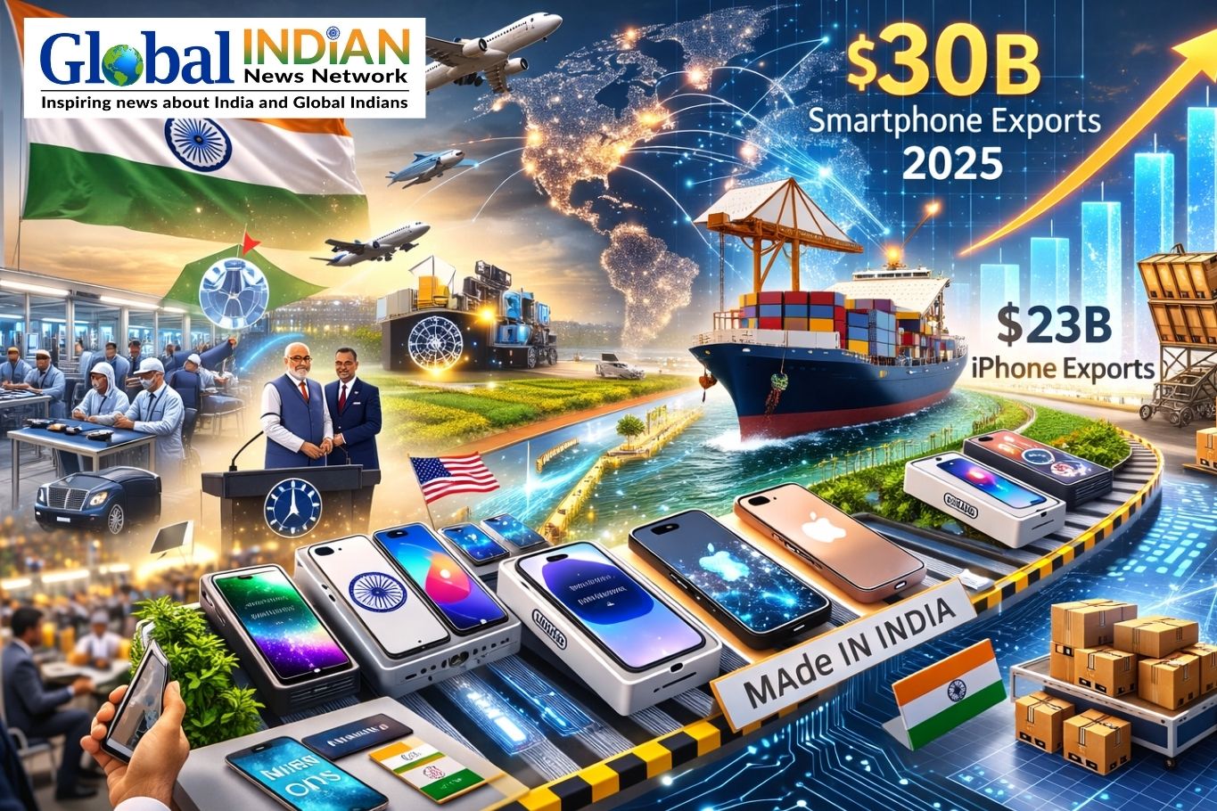 India’s iPhone Exports Hit $23 Billion in 2025 India’s iPhone Exports Hit $23 Billion in 2025
