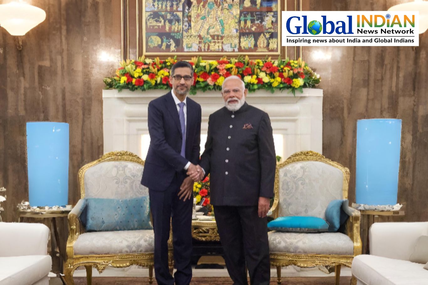 Modi, Pichai Discuss AI Collaboration at Summit Modi, Pichai Discuss AI Collaboration at Summit