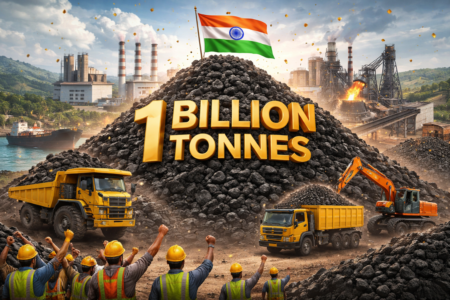 India Crosses Billion Tonne Coal Production Milestone India Crosses Billion Tonne Coal Production Milestone
