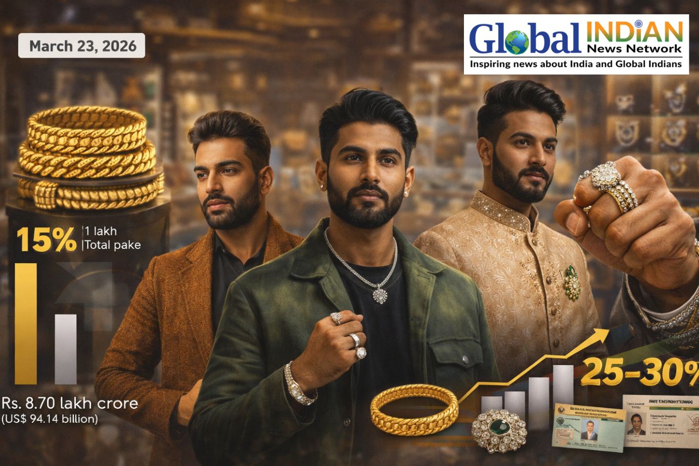 Men’s Jewellery Market in India Grows 30% in 2025 Men’s Jewellery Market in India Grows 30% in 2025