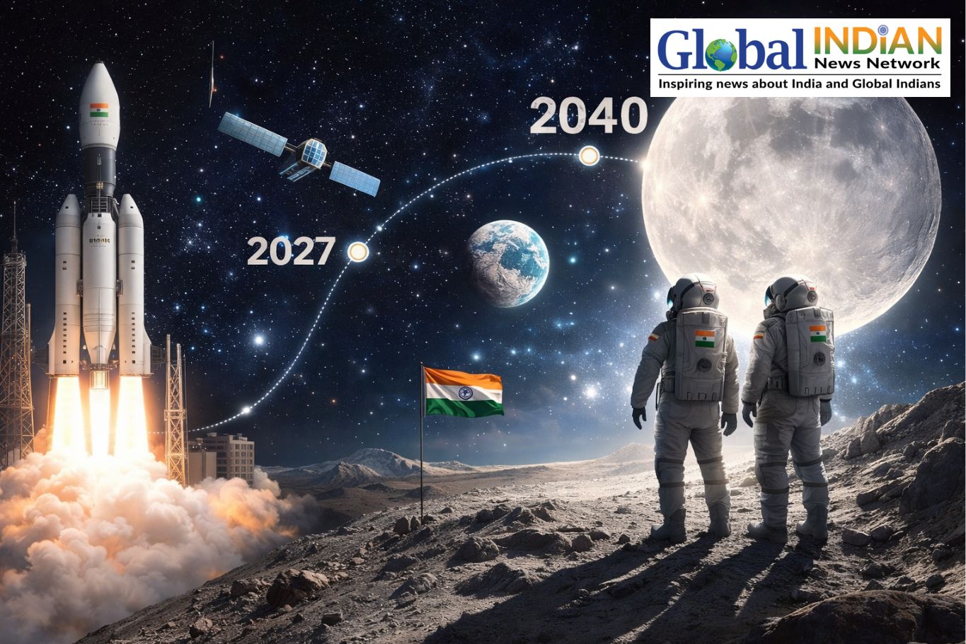 ISRO Sets 2040 Goal for Manned Moon Mission Plan