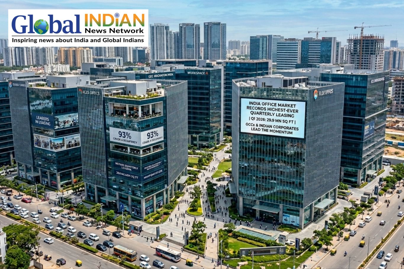 India Office Market Hits Record Leasing in Q1 2026 India Office Market Hits Record Leasing in Q1 2026