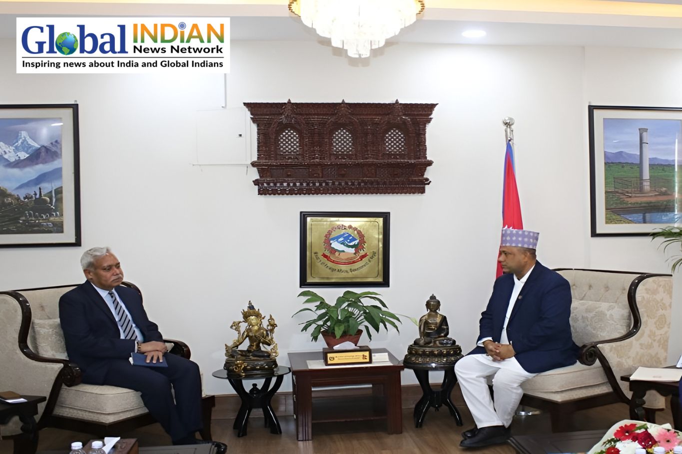 Indian envoy meets Nepal FM, discusses bilateral ties