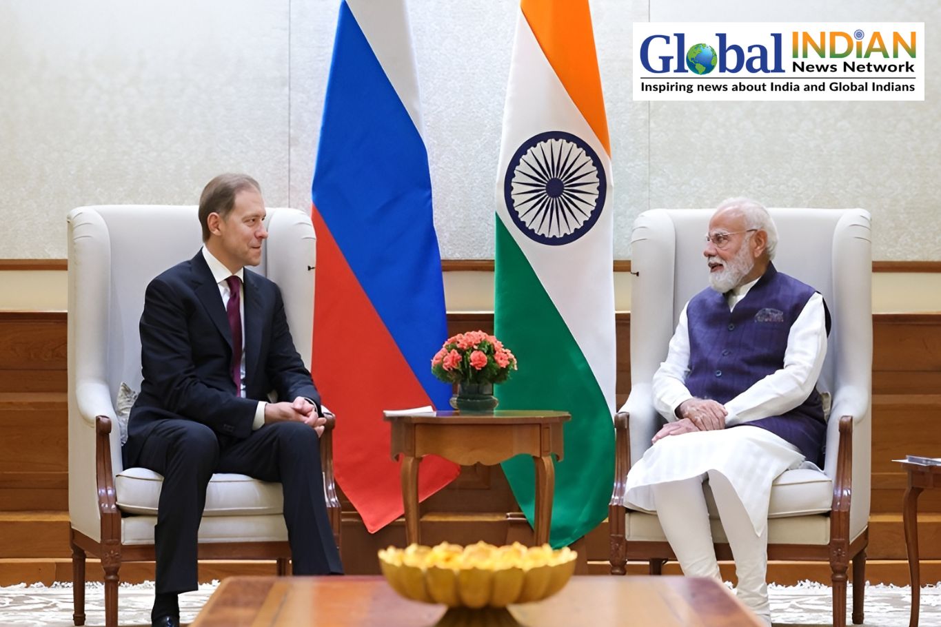 PM Modi holds talks with Russia’s Manturov on bilateral ties