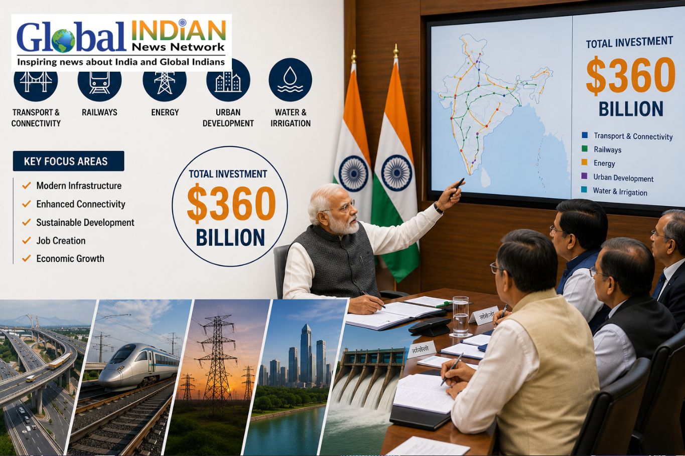 PM Modi Reviews $360 Billion Infrastructure Projects PM Modi Reviews $360 Billion Infrastructure Projects