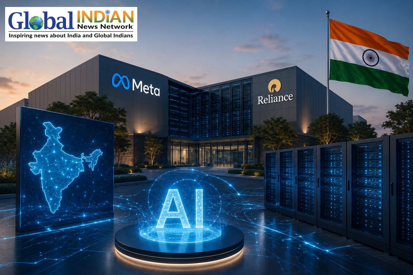 Meta, Reliance to Launch India’s First AI Data Centre
