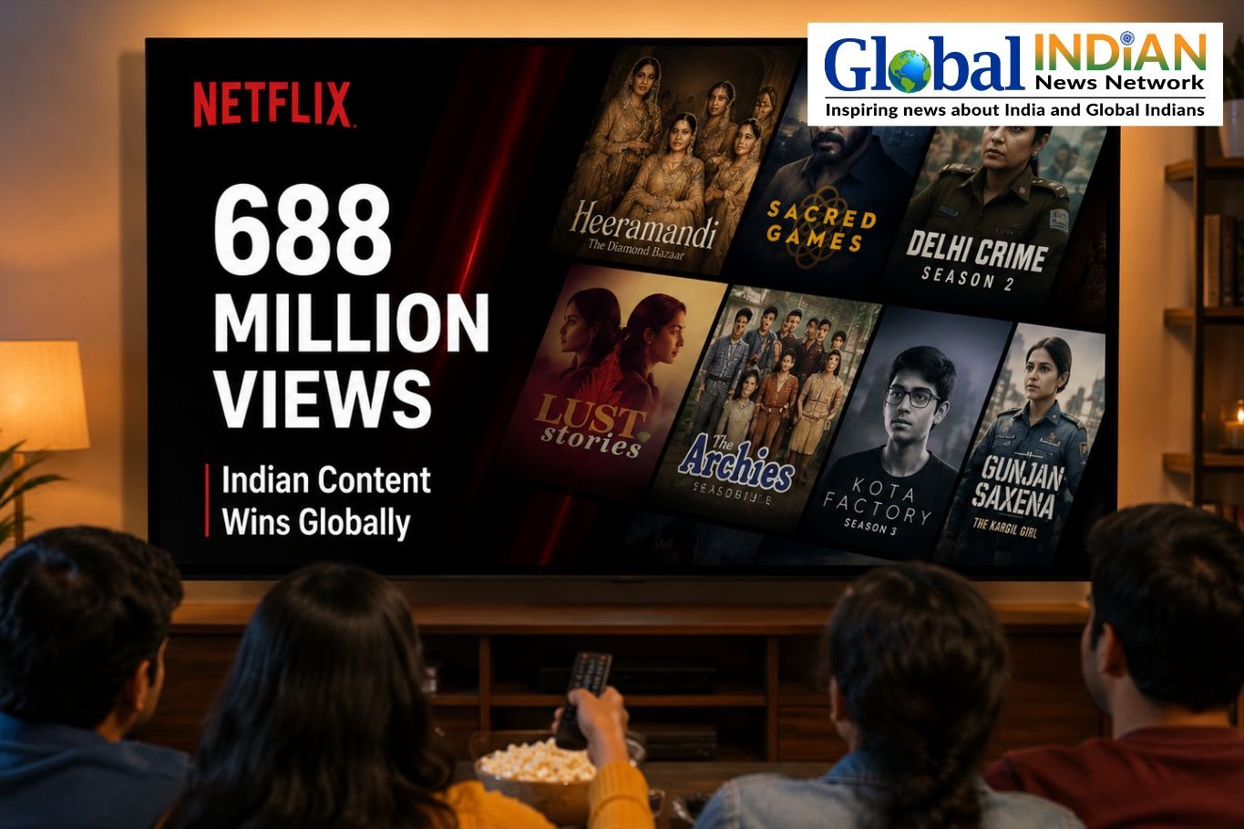 Indian Content Gains 688 Million Netflix Viewse