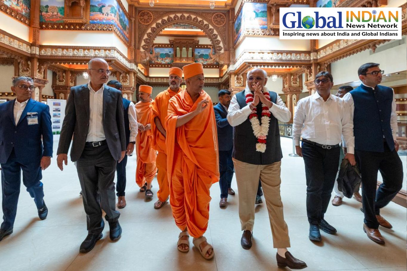 Gujarat CM Visits Akshardham in New Jersey Gujarat-CM-Visits-Akshardham-in-New-Jersey