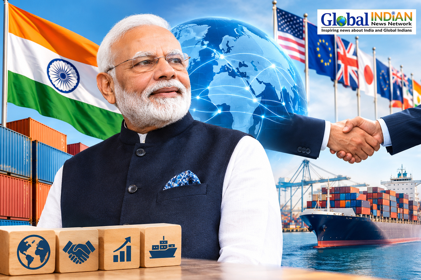 India Targets 75% Global Trade Coverage Through FTAs