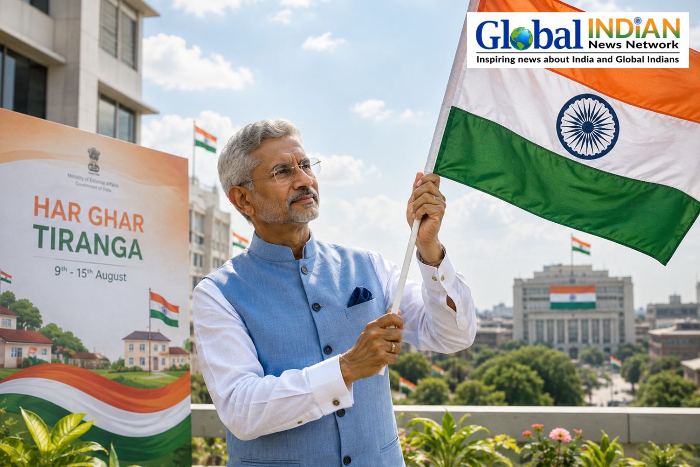 Jaishankar Joins Har Ghar Tiranga Campaign